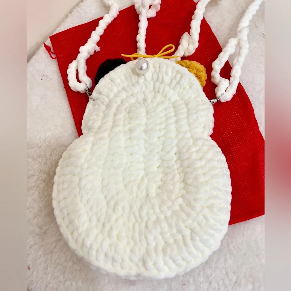 Handmade crochet Cute Cat Bag Cellphone Purse, Crossbody mini Bag - Picture 6 of 13